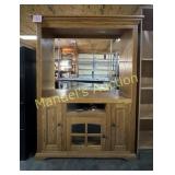 WOODEN ENTERTAINMENT CENTER 50"x60"x21"