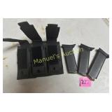 (3) 9MM CLIPS W/ CASE & AMMO