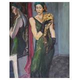 Ainar Bekenova 31x23 O/C Woman in Green