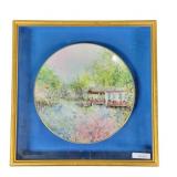 Framed, Artist-Signed Japanese Decorative Plate