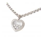 Chopard 18K WG Happy Diamond Heart Pendant, Chain