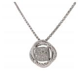 David Yurman Diamond Pave Infinity Necklace