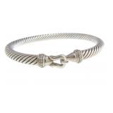 David Yurman Sterling Diamond Buckle Bracelet