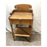 Wooden Side Table With Shelf and Drawer