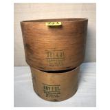 4 Quart and 2 Quart Wooden Dry Goods Measuring Can