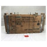 Military 30 Cal Bandoleer Shipping Crate