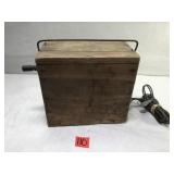 Primitive Hand Crafted Hand Crank Generator Box