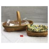 Longaberger Baskets With Liners