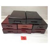 Lot of High Gloss Finish Wooden Coin Box