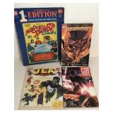 4 DC Comics Vintage Books & Sticker Book