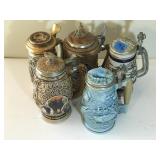 6 Beer Steins 6"H