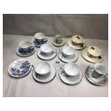 Various Vintage Tea Cups and Saucers