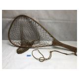 Antique Wooden Frame Fishing Net