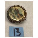 1930-40ï¿½s Indian Chief Button Back Pin, W.F.