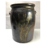 Primitive 3 Gallon Crock w/ Gold ï¿½Artï¿½ Stamps