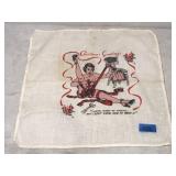 Vintage Adult Christmas Greetings Handkerchief