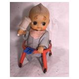 Vintage Japanese Baby in Walker Wind-Up Toy