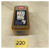 One Box of 22 WMR Maxi Mag