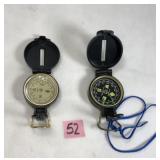 2 Vintage Style Compasses