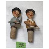 Vintage Hand Carved Wooden Puppet Bottle Stopper