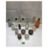 Vintage Glass Medicine Bottles, Ink Wells & More