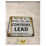 Metal Contains Lead Sign