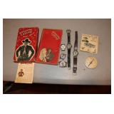 hopalong cassidy wristwatches w/box & tie clip