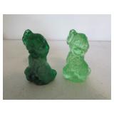 2 boyds glass dogs