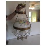 antique victorian chandelier w/glass prisms