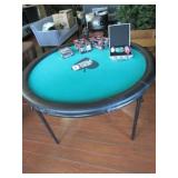 world poker tour table w/chips & cards