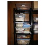 plastic shelf & all sewing & craft items on it