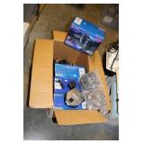 box of sony discmans & speakers