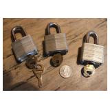 3 locks w/keys