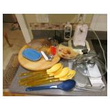 utencils,can opener,lazy susan & items