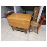 drop leaf table w/2 chairs