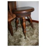 ball clawfoot organ stool & chair