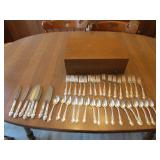 41 pc stering silver flatware set w/box