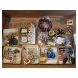 flat of costume jewelry