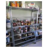 roll around metal storage rack