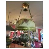 electrified highly decorated brass chandelier