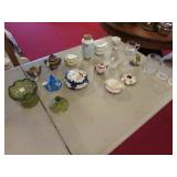 hand painted porcelain & glassware