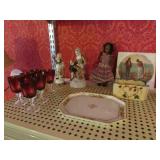 red glasses,doll,figurines & items