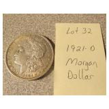 1921-D morgan silver dollar