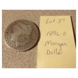 1896-O morgan silver dollar