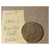 1949-S franklin silver half dollar