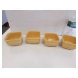 4 tiny longaberger pottery dishes