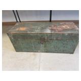 vintage wooden green carpenters box