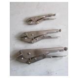 3 pc set of craftsman vise grips