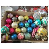 flat of christmas bulbs