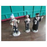 3 emmett kelly figurines